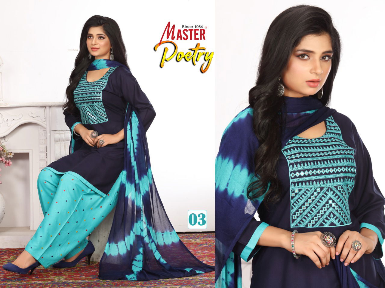 Master Poetry Ready Made Regular Wear Cotton Printed Designer Collection